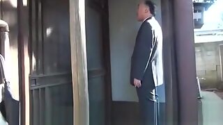 Squidpis - Uncensored Horny old japanese guy fucks hot girlfriend and teaches her Step daughter