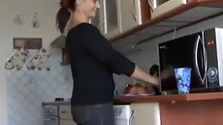 Amateur mature on the table