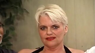 Horny Old Granny Takes On Four Guys