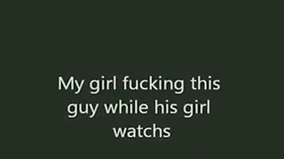 My girl fucks this guy, while his girl watches.