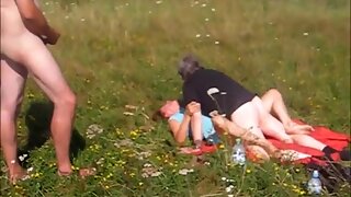 2 strangers dump their load in my wife in nature